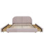 Structure de lit tapissier de style minimaliste moderne - Tissu de fil circulaire-1302721015-1302721011
