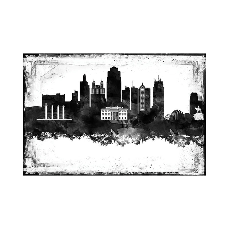 Kansas City Skylines - Wrapped Canvas Painting, 152.5 cm H x 101.5 cm W