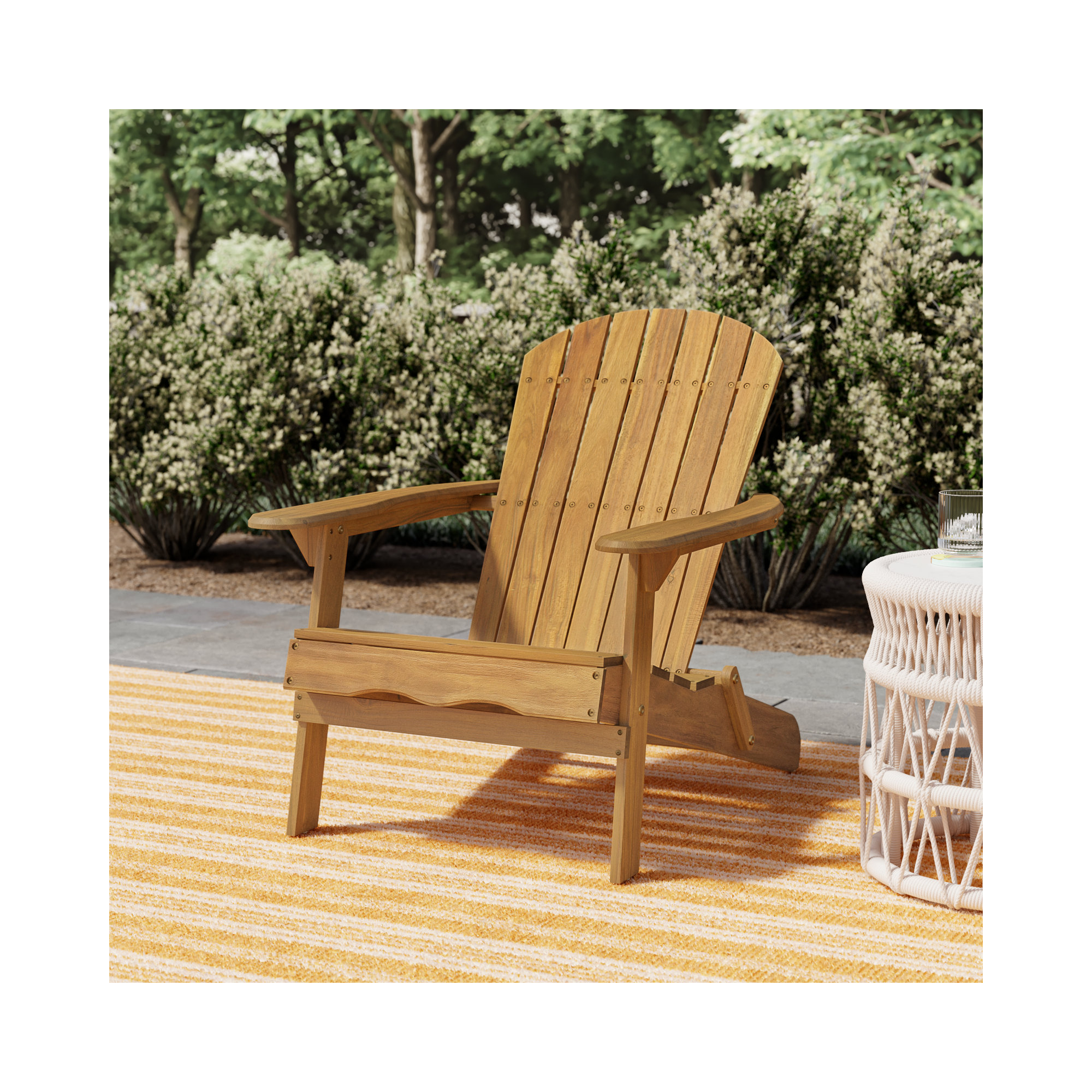 Kalicki Outdoor Adirondack Chair, Natural