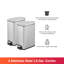 Ensemble de poubelles à pédale rectangulaires 1,6 gallon / 6 litres Innovaze Two pour salle de bain et bureau