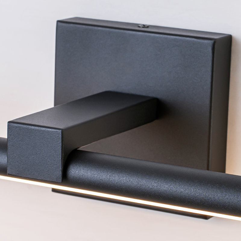 Dimmable LED Hardwired Aluminum Wall Sconces, Matte Black