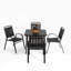 Chaise d'extérieur en plastique et table en acier pour terrasse de jardin-1674678025-1674678024