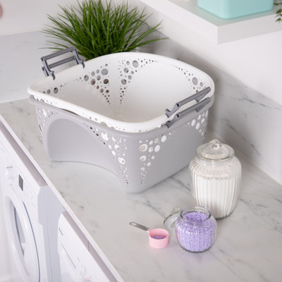 Plastic Laundry Basket with Handles