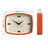 Movie Wall Clock | Rectangular Retro Clock | 10 Inch | Orange | Cool Mid Century Designer Look For Kitchen, Living Room Or Office