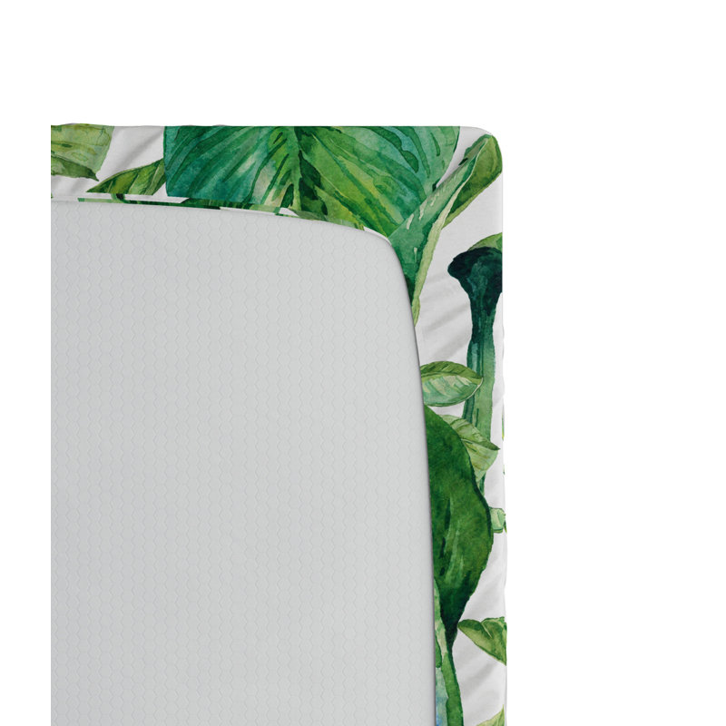 Microfiber Floral Fitted Sheet, Twin Fitted Sheet