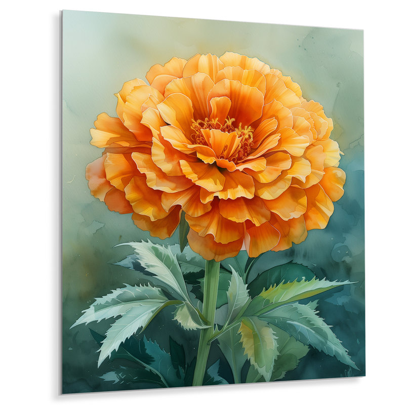 Orange orange, parfum, souci, art mural, Sans cadre, métal, H 12 po x l 20 po
