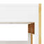 Lit superposé double sur double avec tiroirs et tablettes pour le rangement, cadre en bois avec rails de sécurité en forme de maison