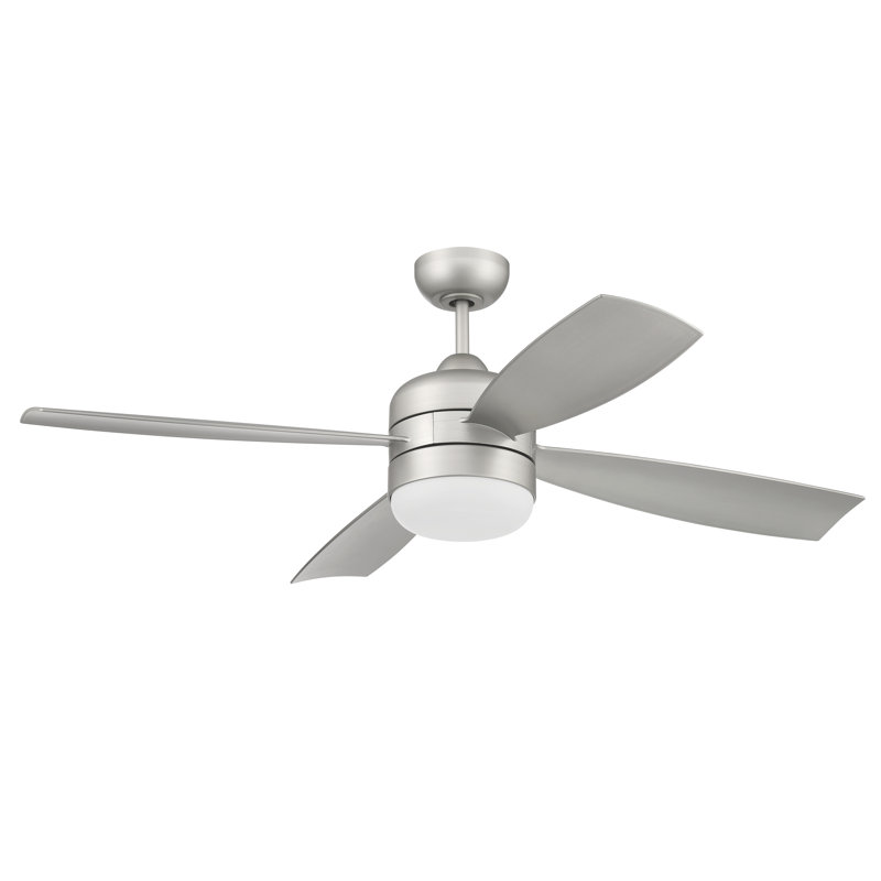52'' Ceiling Fan with LED Lights, Silver
