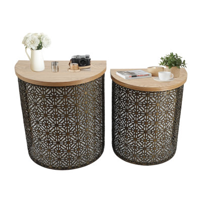 Nesting Half Moon Side Tables Set of 2
