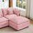 L-Shape Chenille Sectional Couches with Movable Ottoman-965963758