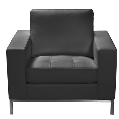 Fauteuil club en cuir fleur 40 po Witney