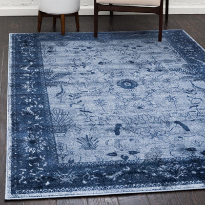 Tapis bleu marine Godina