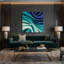 «Gradient Abstract 44 Green», art mural sur toile-120548367