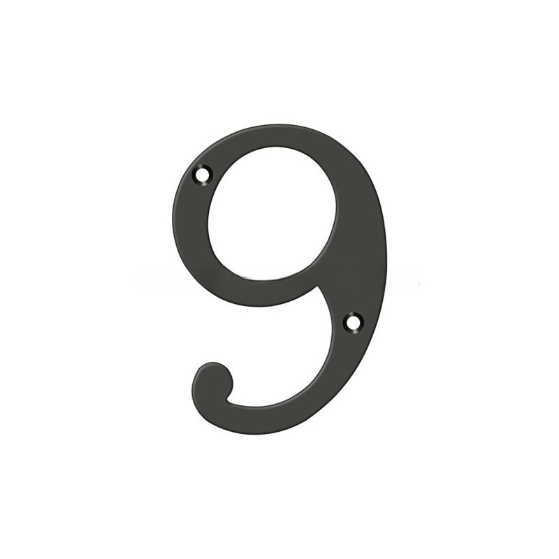 Chiffres de 4 po Deltana, Bronze huilé, 9