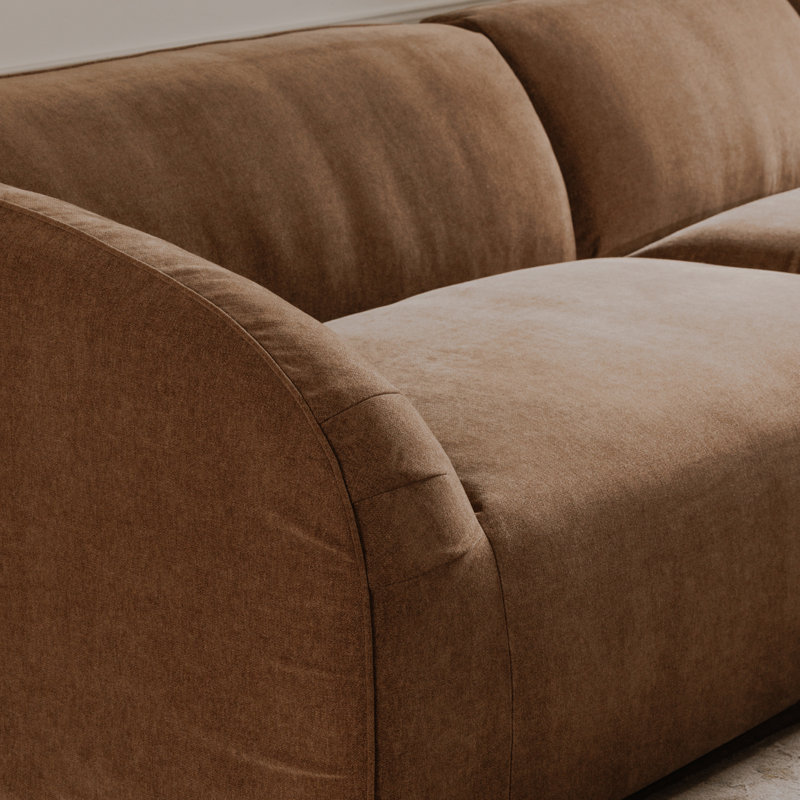 Isla Left Arm Facing Chair Mocha, Latte Loft Canvas