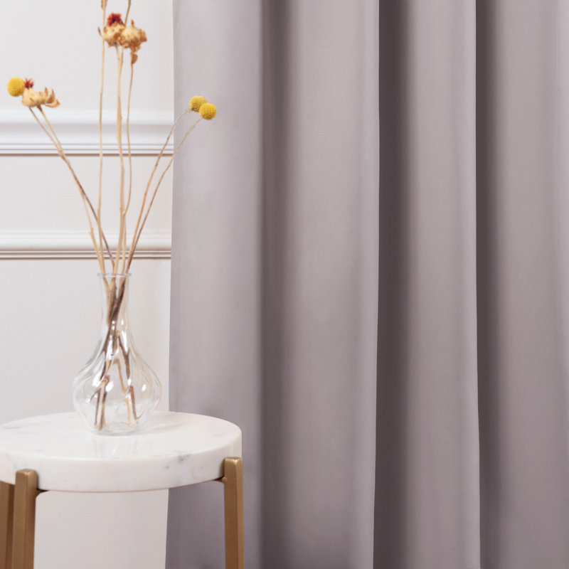Adina Sevan Solid Thermal Grommet Curtain Panels, 52"W x 120"L, Clay