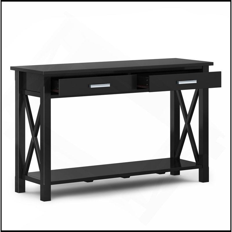 Kitchener - Console Sofa Table - Black, Black