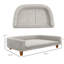 Canapé pour animal de compagnie, coussin, housse lavable, construction - gris pour animaux de compagnie, canapé de luxe avec mousse épaisse, pieds en bois, animaux de compagnie,