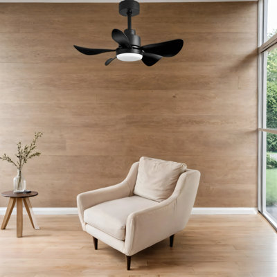 Ventilateurs de plafond 28 'avec lumières et télécommande / APP, ventilateurs de plafond à profil bas avec 5 pales réversibles 3 couleurs à intensité variable et 6 vitesses pour la cuisine de la chambre à coucher