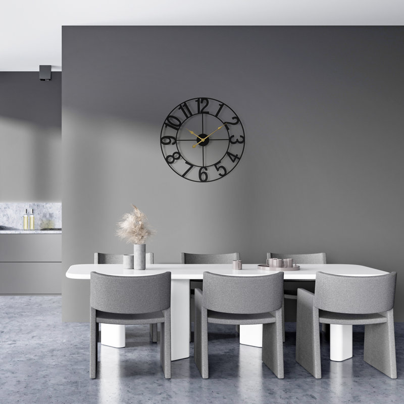 Large 16" wall clock, Noir, noir, noir, noir, Médium