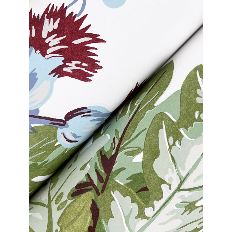 Briarwood Floral Matte Wallpaper Double Roll, White