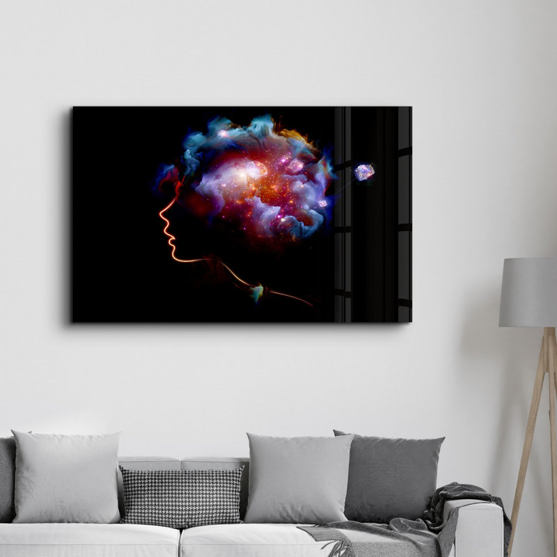 Élégante peinture murale en verre trempé de 13,8 po x 21,7 po | 100% verre trempé, épaisseur: 0,16 pouce | Imprimé UV pour des couleurs éclatantes | Parfait pour la décoration intérieure, le salon et les espaces de bureau