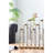 17.7x1.8x13.8 Glass Vial Flower Vase with Bronze Metal Frame