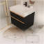 Meuble-lavabo mural noir de 30 po avec lavabo en acrylique intégré, 2 tiroirs à fermeture en douceur, armoire flottante pré-assemblée et moderne-615468052-615468055