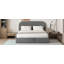 Grand lit plateforme tapissier Teddy