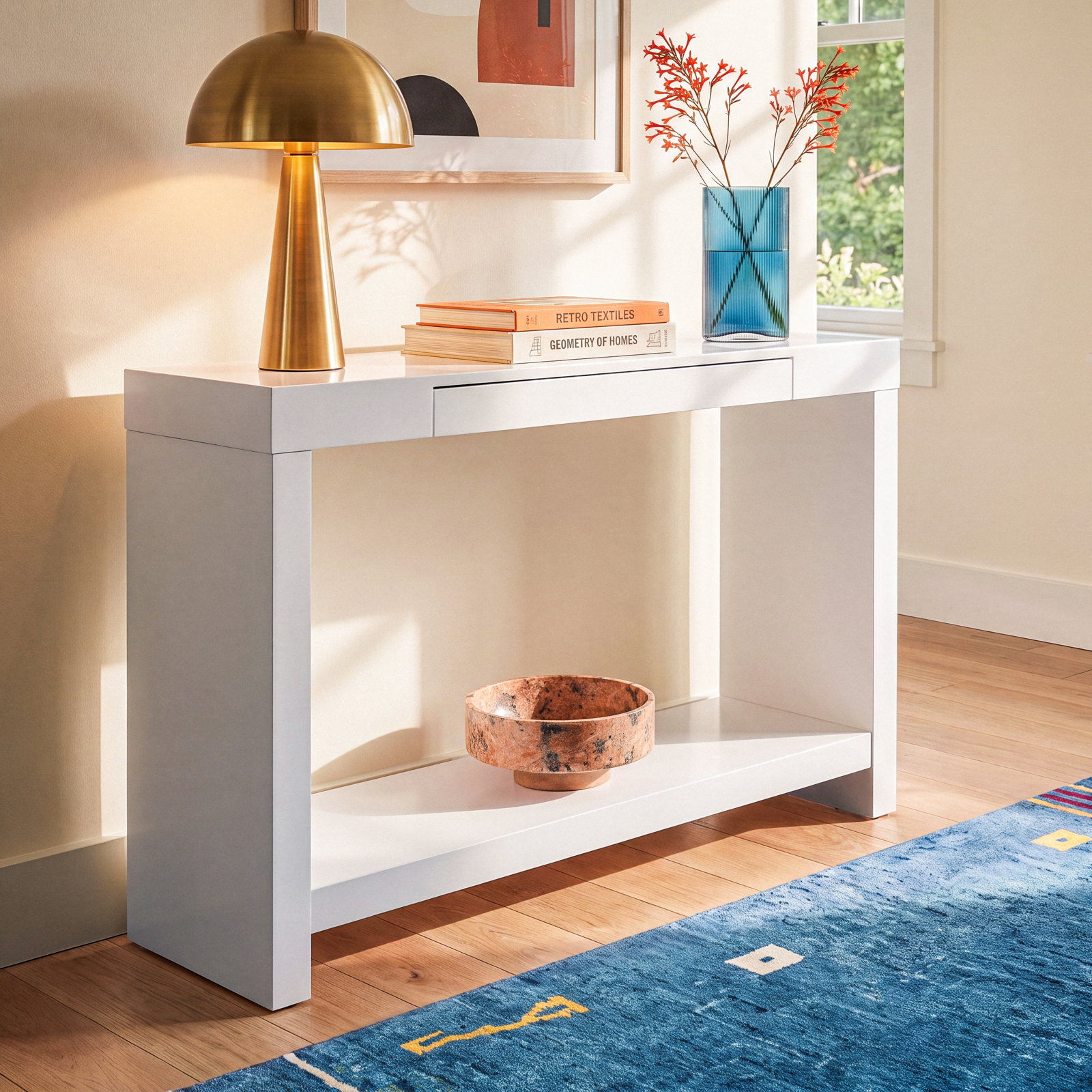 Carson 47" Console Table, White