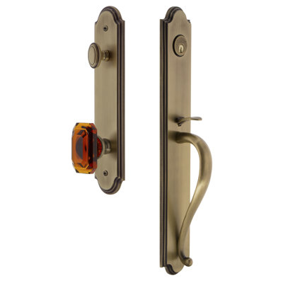 Complete Inactive Arc Dummy Handleset with Baguette Amber Knob and Rosette