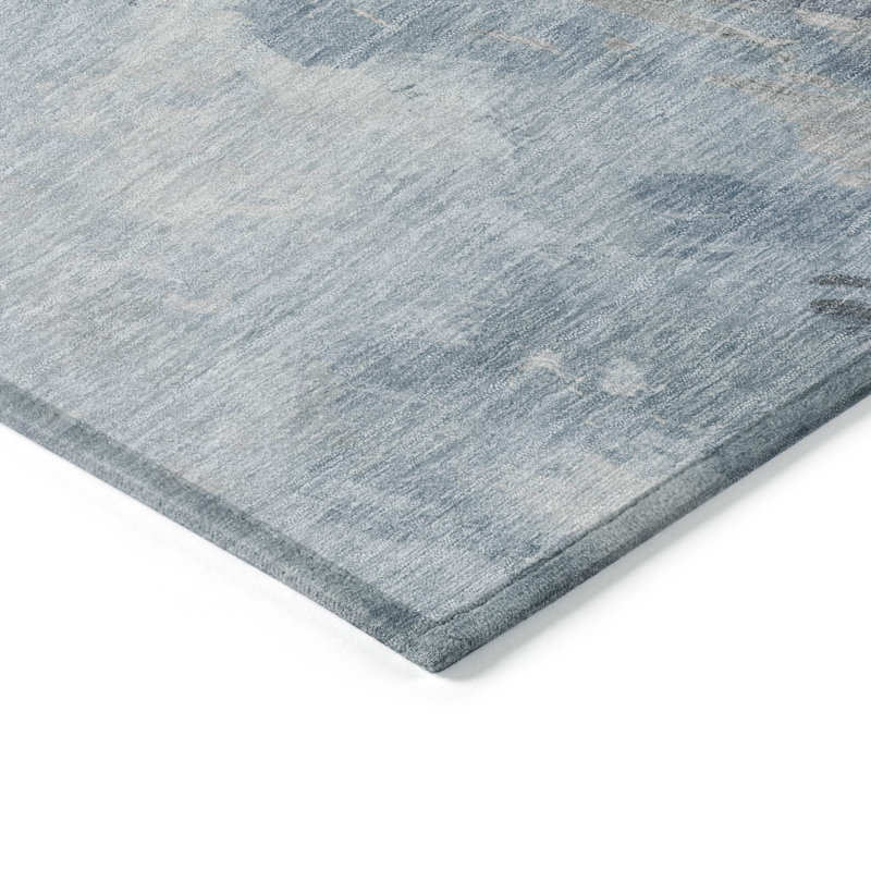 Machine Washable Indoor/Outdoor Cinead ACN1675 Sky Rug, Rectangle 3' x 5'