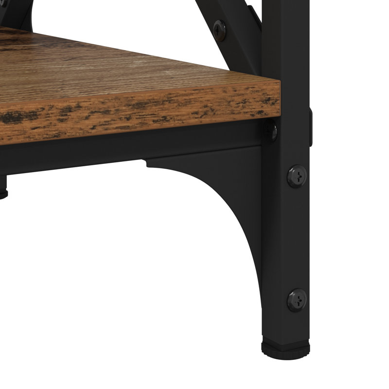 Side Table Engineered Wood Accent Tea End Lamp Table Multi Colours, Old Wood