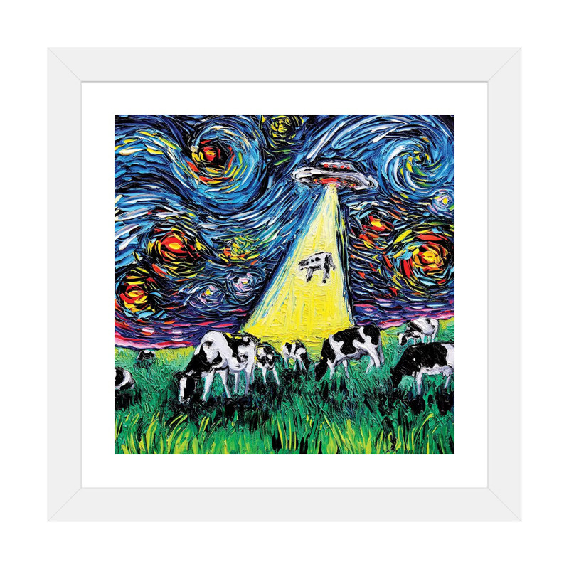 White Framed Paper, White, 16" H x 16" W x 1" D