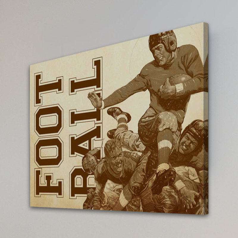 College Football Alternative File Version by J.F. Kernan Print on Wrapped Canvas, 40" H x 48" W x 1.5" D