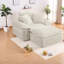 Canapés modulaires à compression, fauteuil en velours côtelé 47 pouces, chaise longue moderne