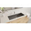 Lavabo de salle de bain encastrable en résine 39,4 po x 16,7 po Badeloft UB-05-XL-MBLK-138193098