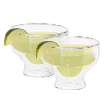 Host Stemless Margarita Glasses, Insulated Cocktail glass, Double