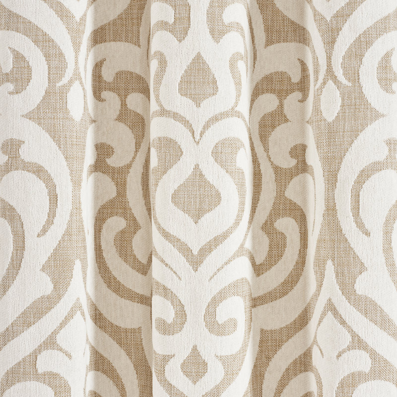 Sand Polyester Room-Darkening 84" Window Panel Pair