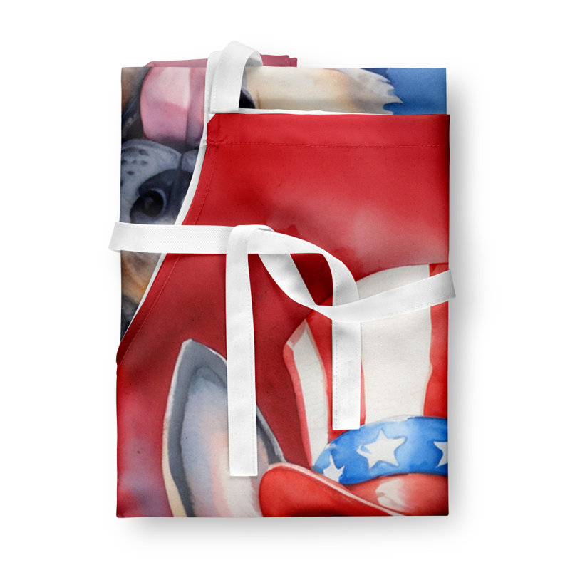 Patriotic American Apron, Norwegian Elkhound