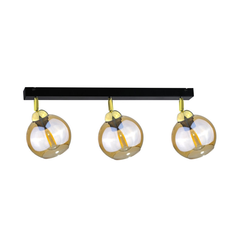 Glass Ceiling Spotlight, Black/Gold