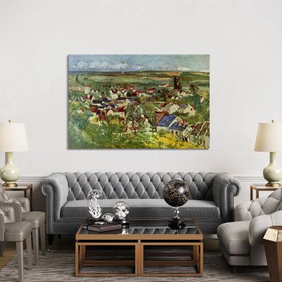 View Of Auvers by Paul Cezanne - Wrapped Canvas Painting