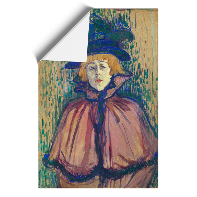 Jane Avril Portrait by Henri De Toulouse-Lautrec - No Frame Painting, 42cm H x 30cm W x 0.1cm D