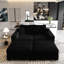 82,7 po. 3 velours côtelé noir, assise profonde, confortable pour 3 adultes, éponge à haute densité