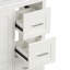 Meuble-lavabo blanc 42 po avec lavabo en céramique 42 po - Armoire autoportante à 4 tiroirs (top 2 avec séparateurs), portes à fermeture en douceur avec tablettes intérieures, porte-serviettes latéral réversible, poignées argentées, panneau de fibres à densité moyenne