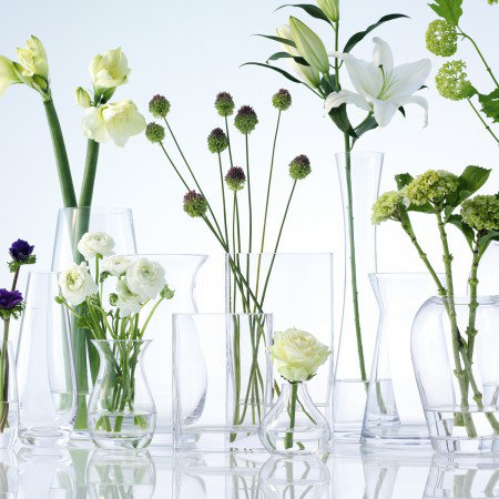 Handmade Glass Table Vase, 12.598" H x 7.4803" W x 7.4803" D