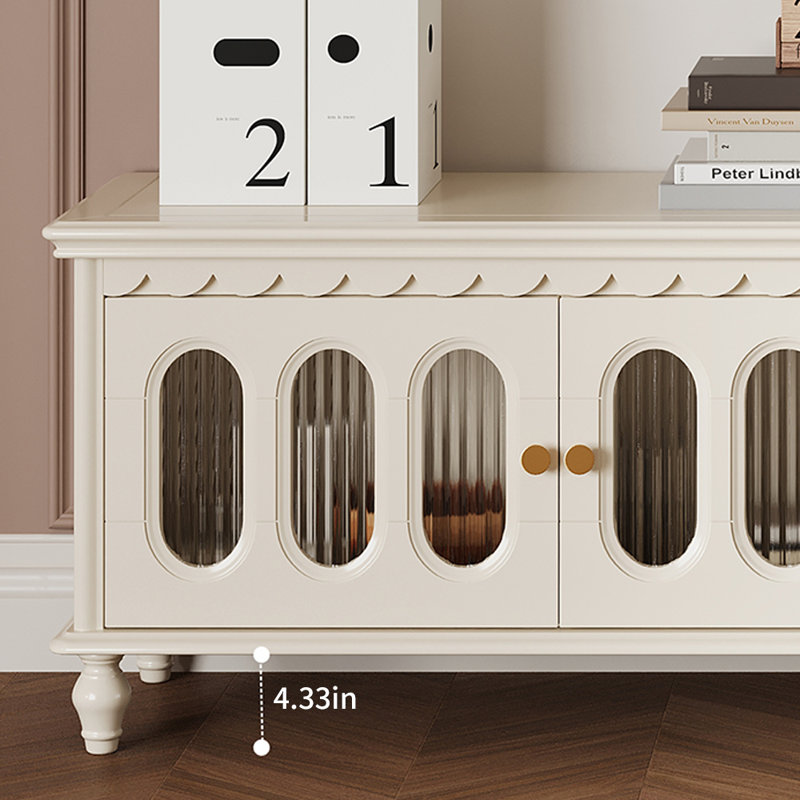 Meuble télé Modern Minimalist, H 21,85 po x l 78,74 po x P 16,53 po