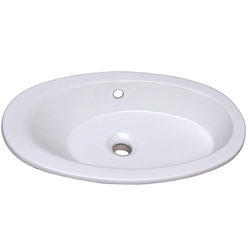 Barclay Infinity 13'' White Vitreous China Oval Bathroom Sink with Overflow
