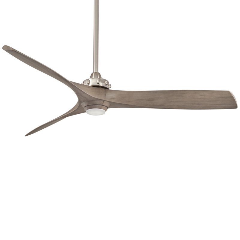 60" Aviation 3 - Blade LED Standard Ceiling Fan with Remote Control and Light Kit Included