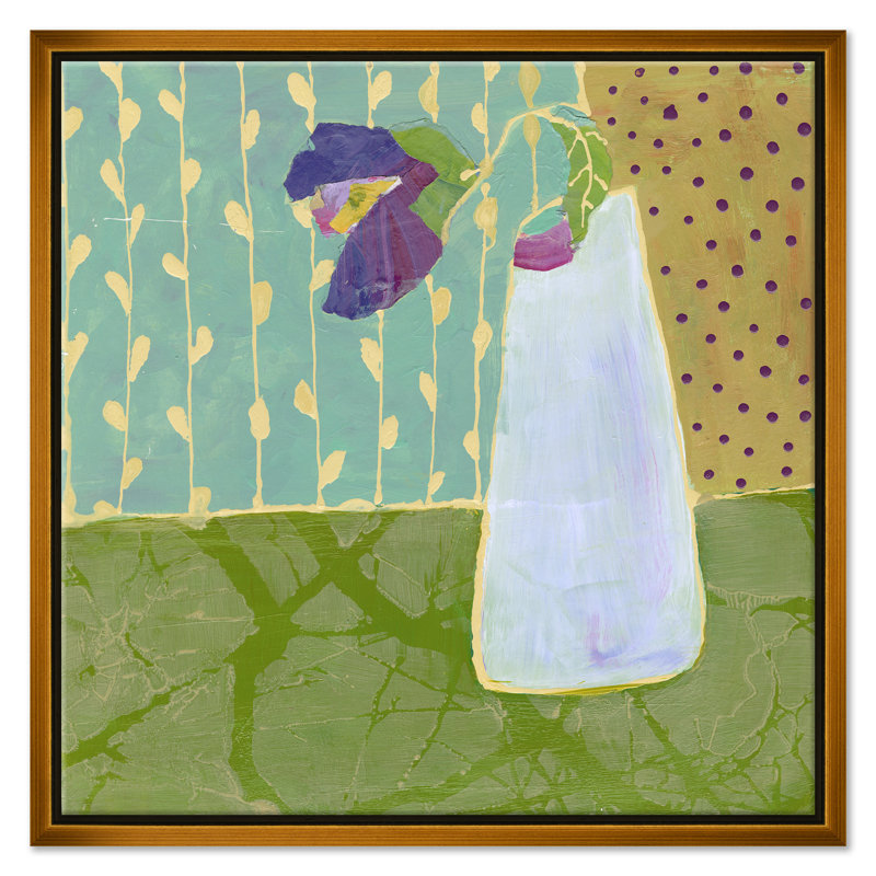 Iris In White Painting by Jill Krasner, Gold